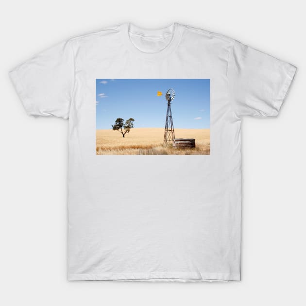 Wind driven water pump South Australia T-Shirt by jwwallace